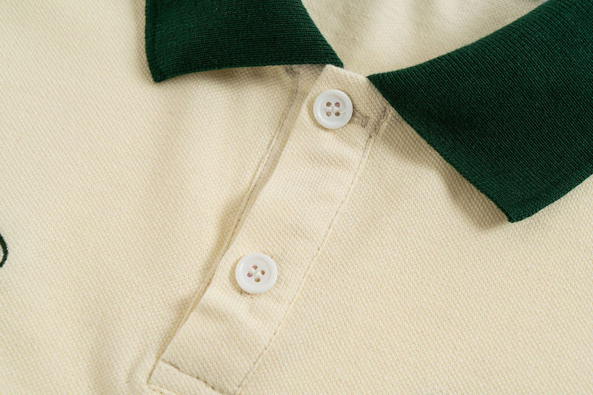 Embro Core |  Embroidered Varsity Polo Shirt - OMYGOODS