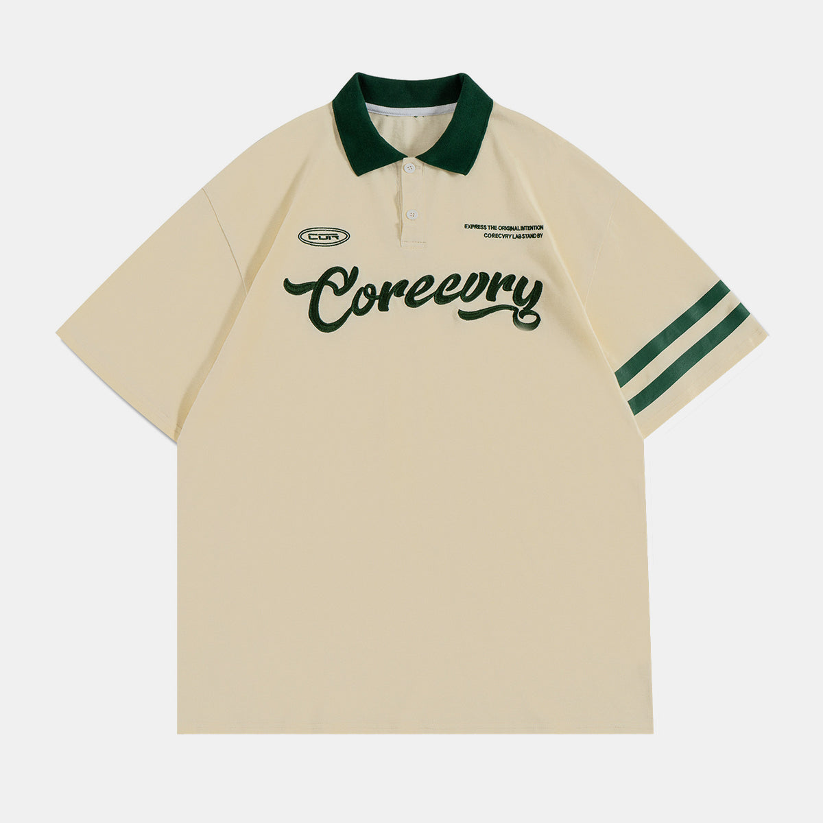 Embro Core |  Embroidered Varsity Polo Shirt - OMYGOODS
