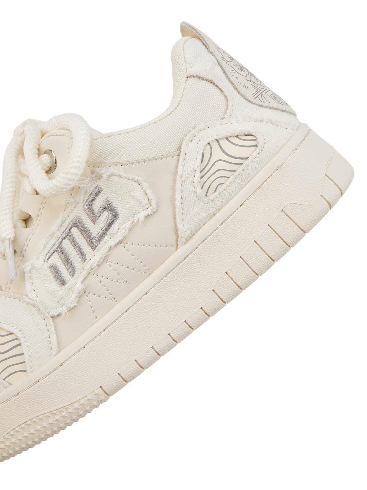 Omygoods Embroidered Letter Shoes