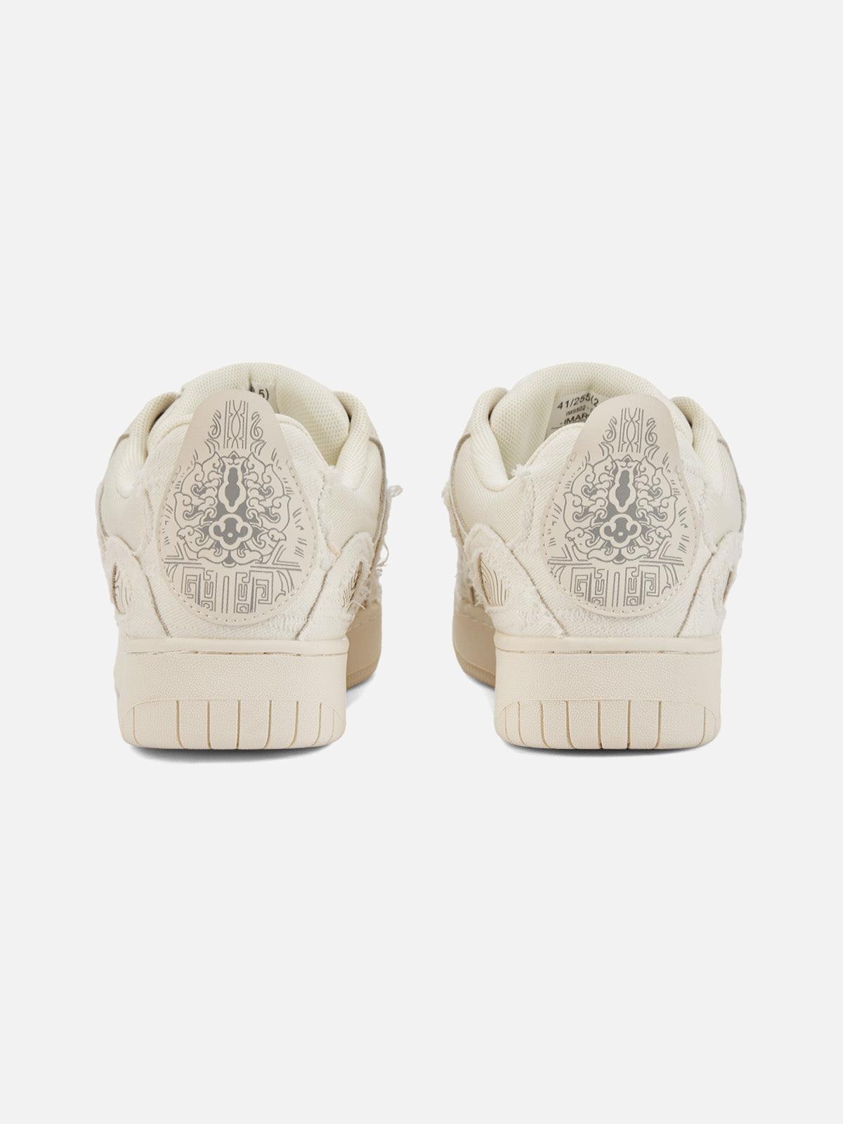 Omygoods Embroidered Letter Shoes