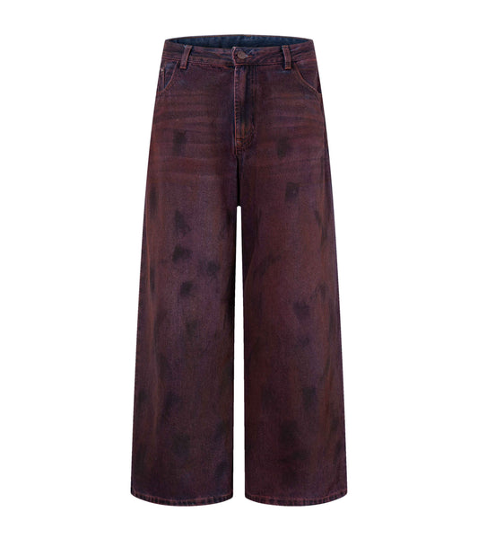 WIDEBOY BURGANDY DENIM