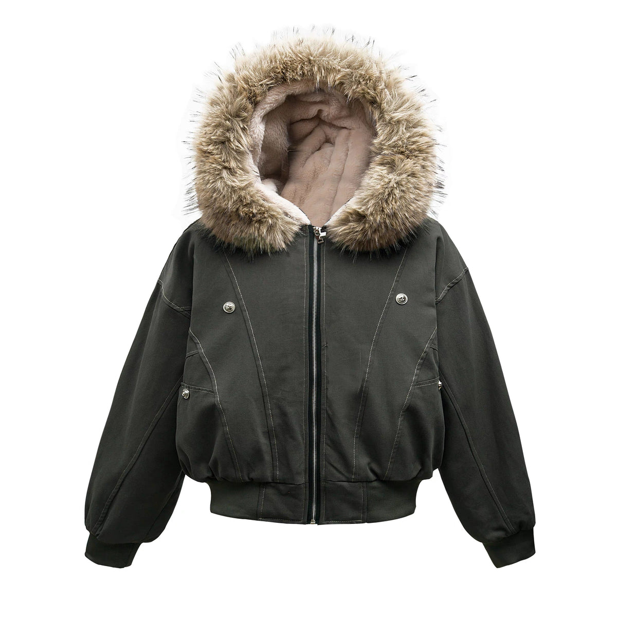 Faux Fur Lined | Hooded Puffer Jacket - OMYGOODS