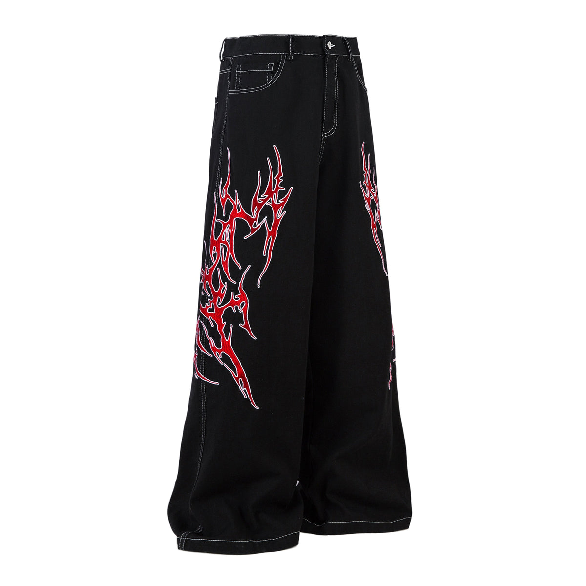 Flame Graphic | Baggy Jeans - OMYGOODS