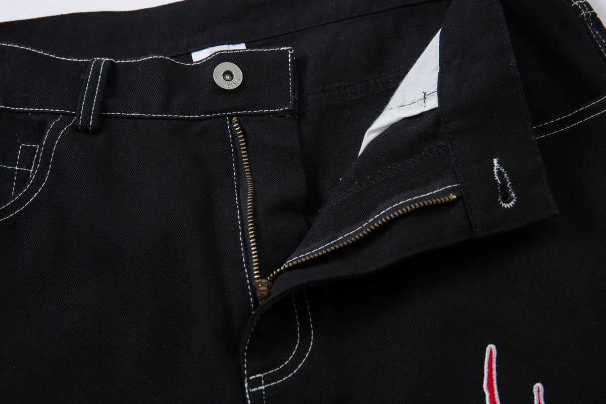 Flame Graphic | Baggy Jeans - OMYGOODS