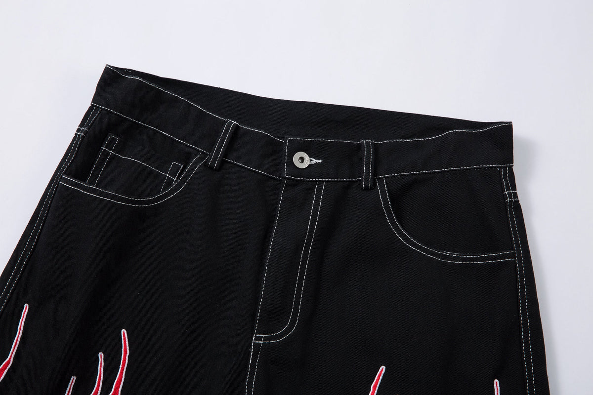 Flame Graphic | Baggy Jeans - OMYGOODS