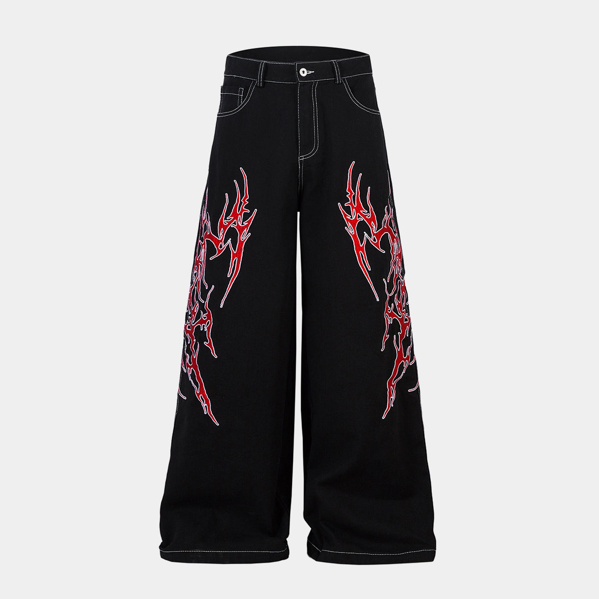 Flame Graphic | Baggy Jeans - OMYGOODS