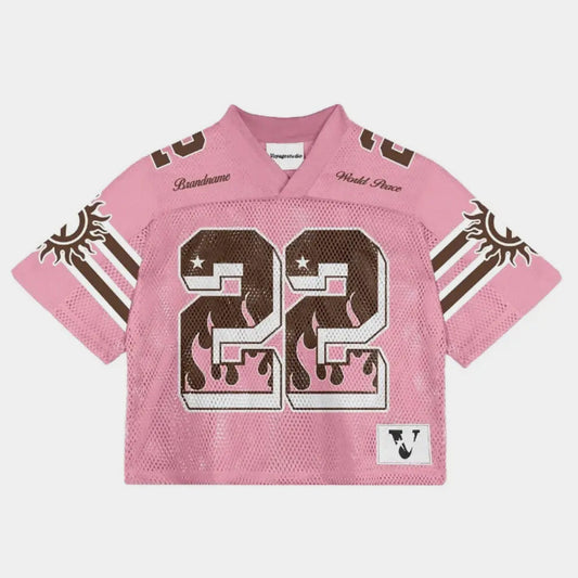 Flame-Print | Oversized Mesh Jersey - OMYGOODS