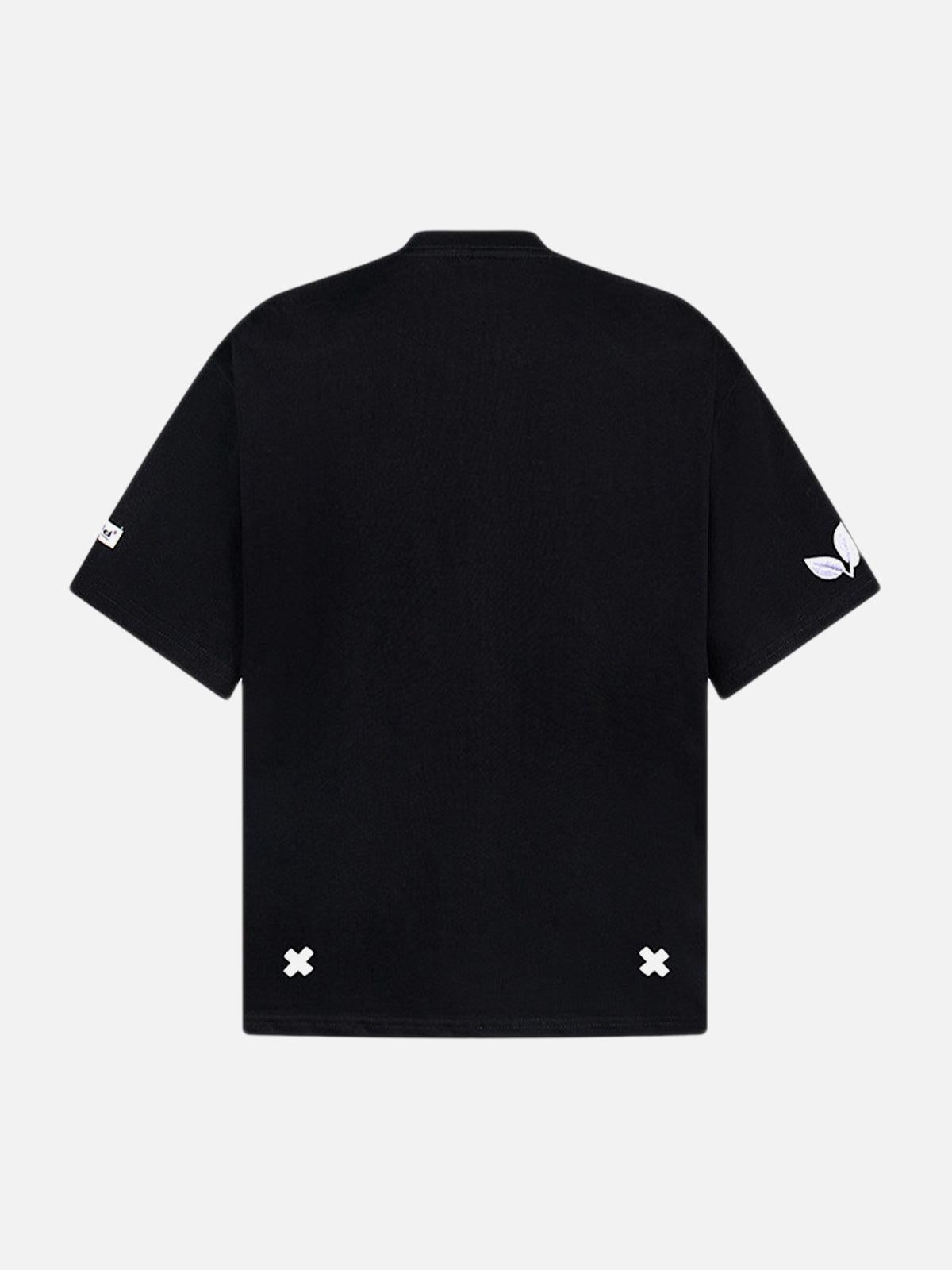 Omygoods Floral Graphic Print T-Shirt