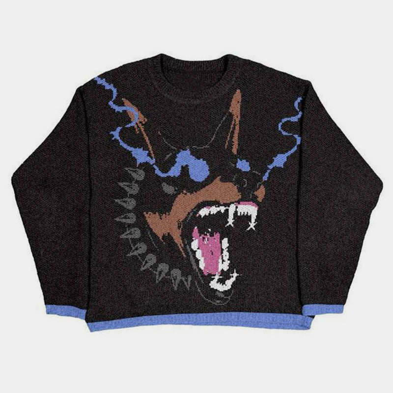 Doberman Graphic | Knit Sweater