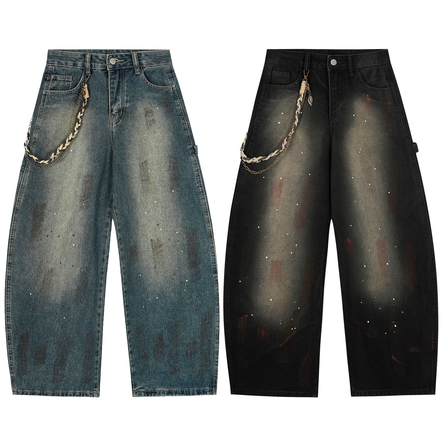 Midnight Fade | Oversized Vintage Wash Jeans