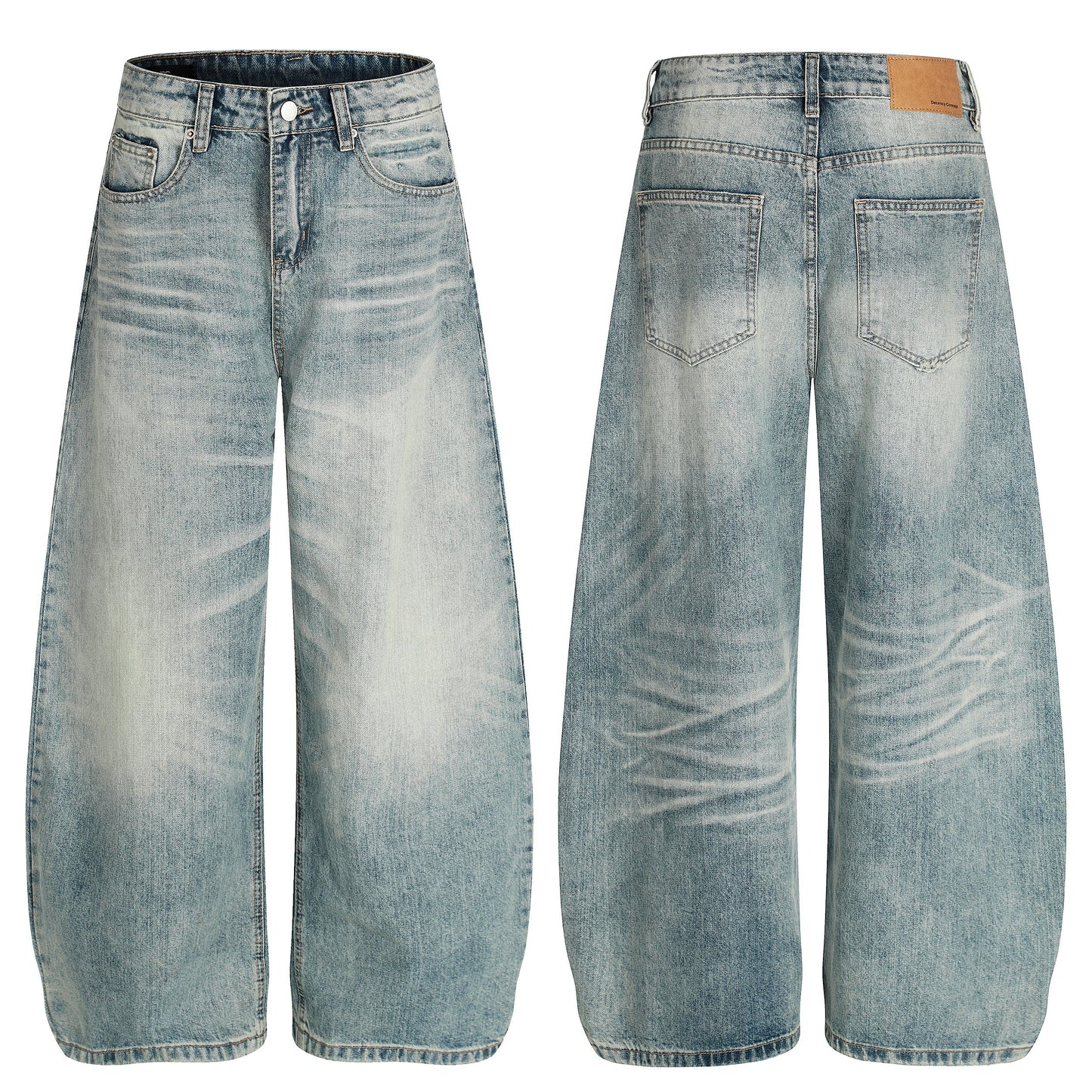 Sky Fade | Soft-Wash Wide Jeans
