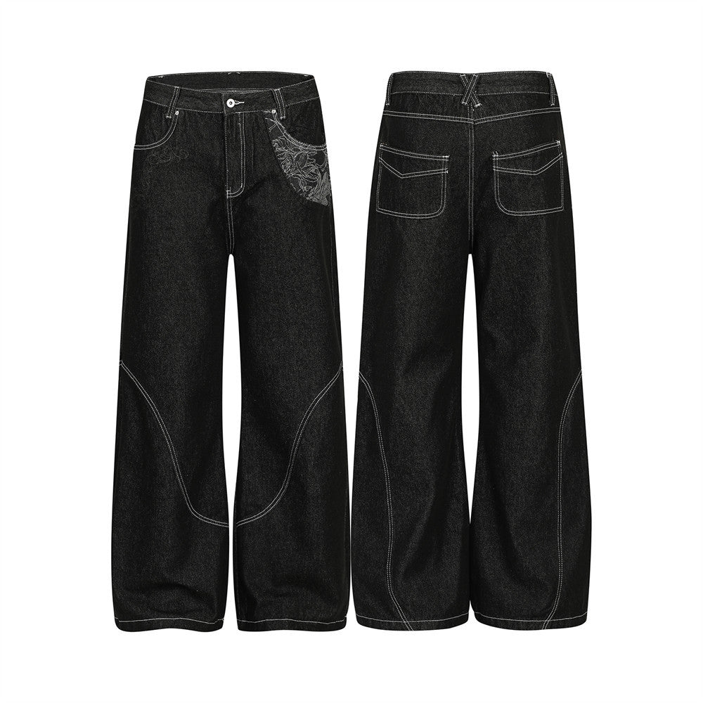 High Street Embroidery | Hip-Hop Jeans