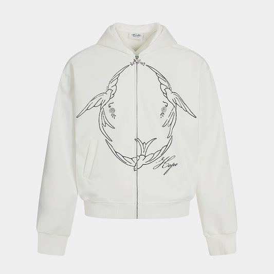 Doves Hope | Oversized Zip Up Hoodie