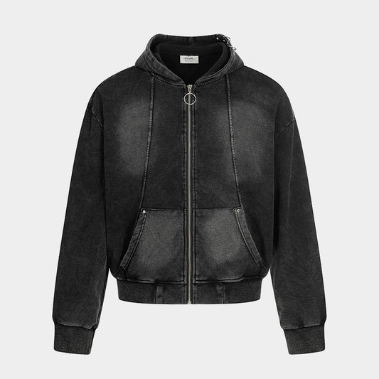Washed | Oversized Zip Up Hoodie