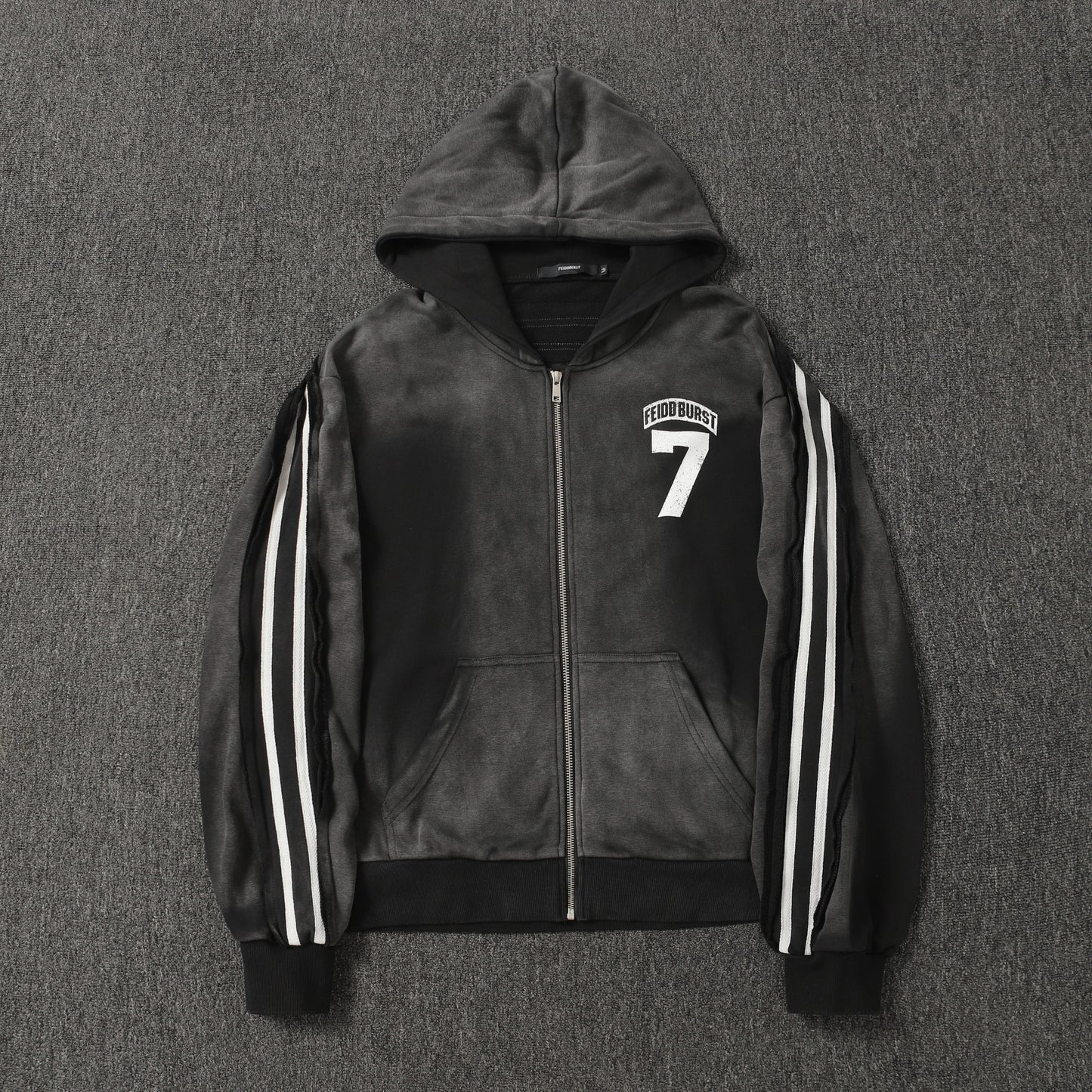 Vintage Sport Stripe | Zip Up Hoodie
