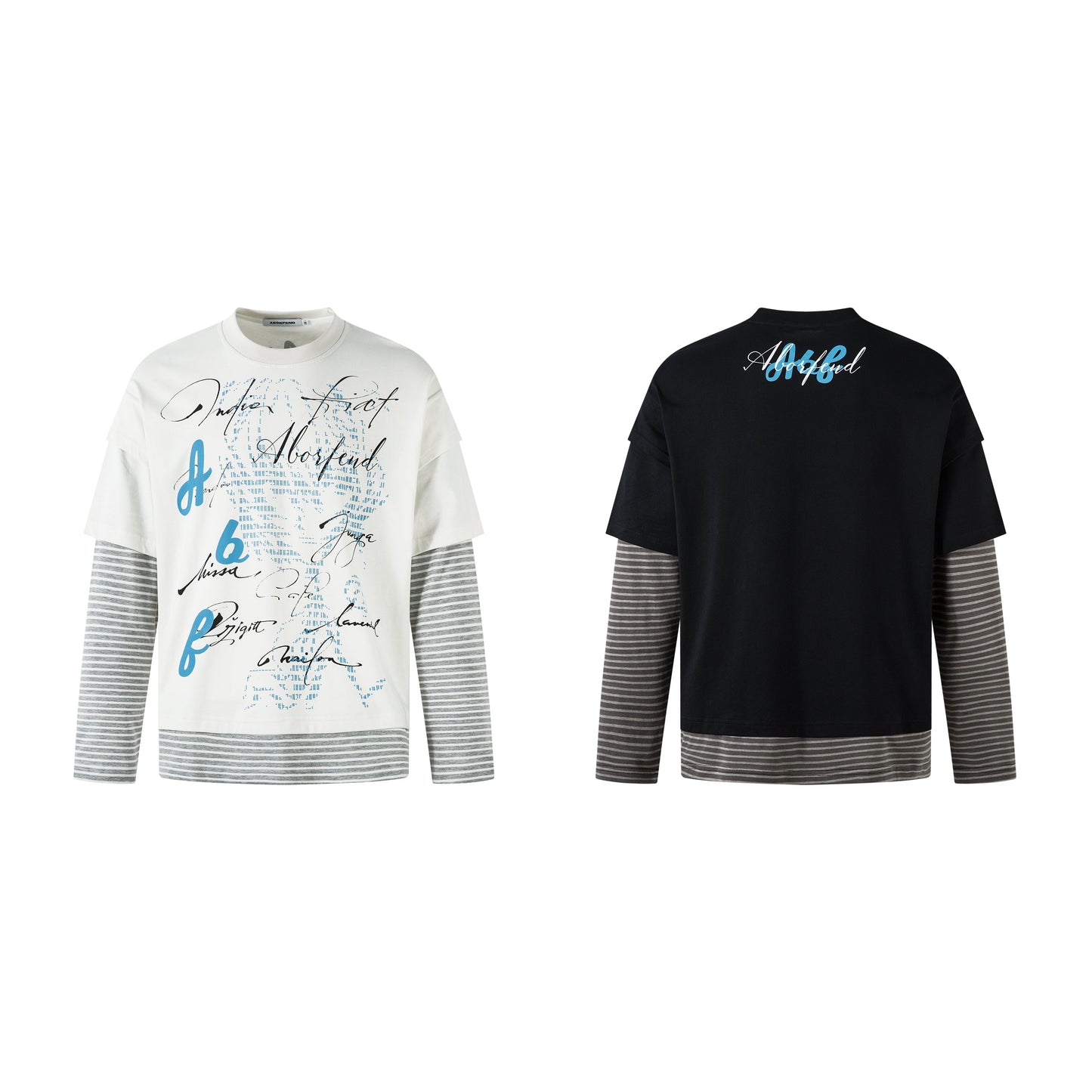 Punk Letters Patchwork | Stripe Sweatshirt