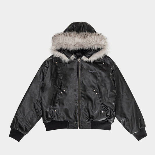 Moto Style | Faux Fur PU Jacket