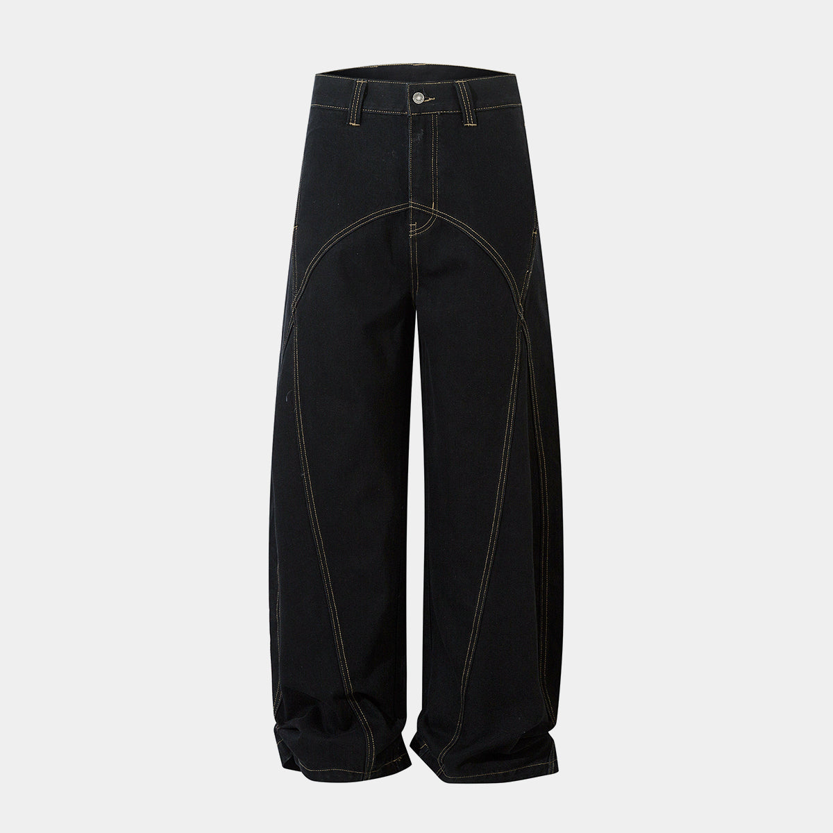 Geometric Stitch | Black Jeans for Effortless Style - OMYGOODS