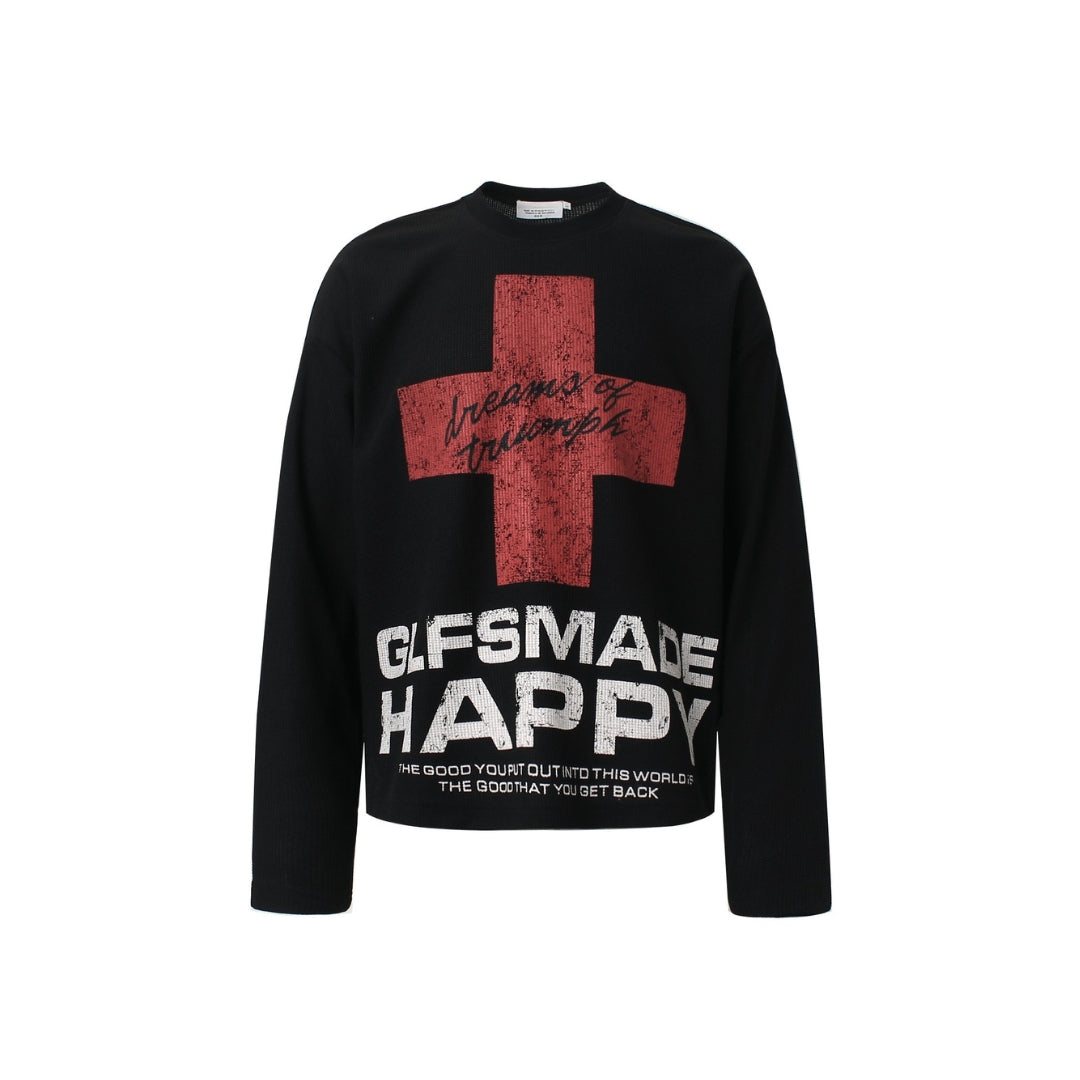 Blessed Cross Graphic Long Sleeve T-shirt