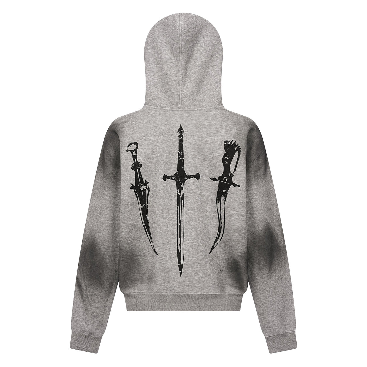 Gothic Distressed Print | Zip-Up Hoodie - OMYGOODS