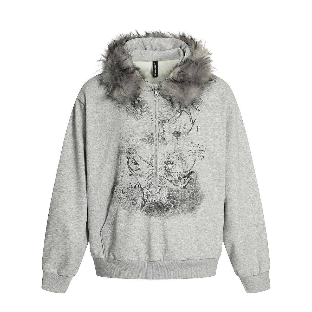 Gothic Fur Collar | Zip Up Hoodie - OMYGOODS