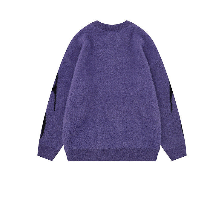 Gothic Inferno | Y2K Inspired Fire Pattern Jumper - OMYGOODS