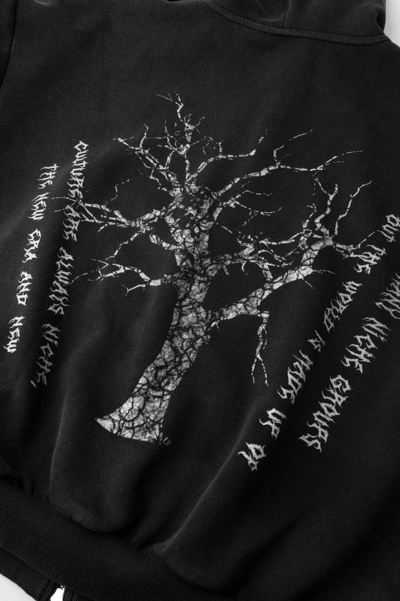 Gothic Tree Graphic Oversized Hoodie - OMYGOODS