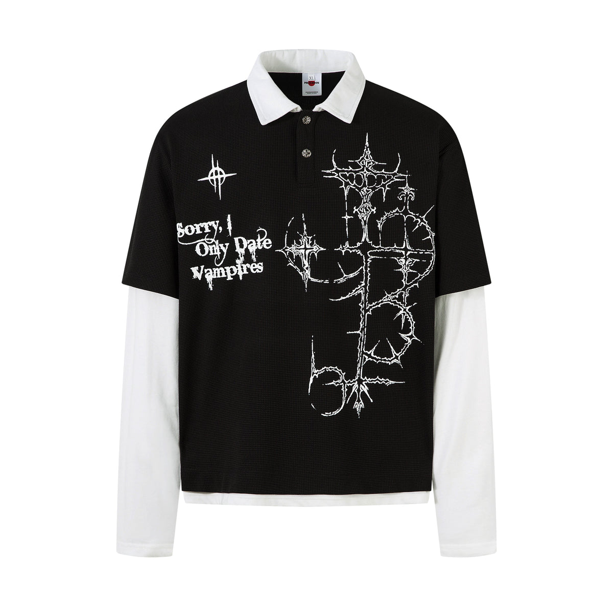 Gothic Vampire | Waffle Long Sleeve T-Shirt - OMYGOODS