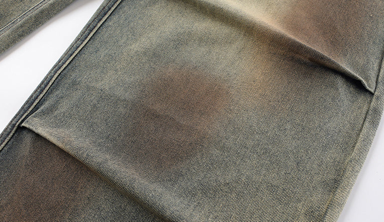 Gradient Sandwash Detachable Tie Baggy Jeans - OMYGOODS