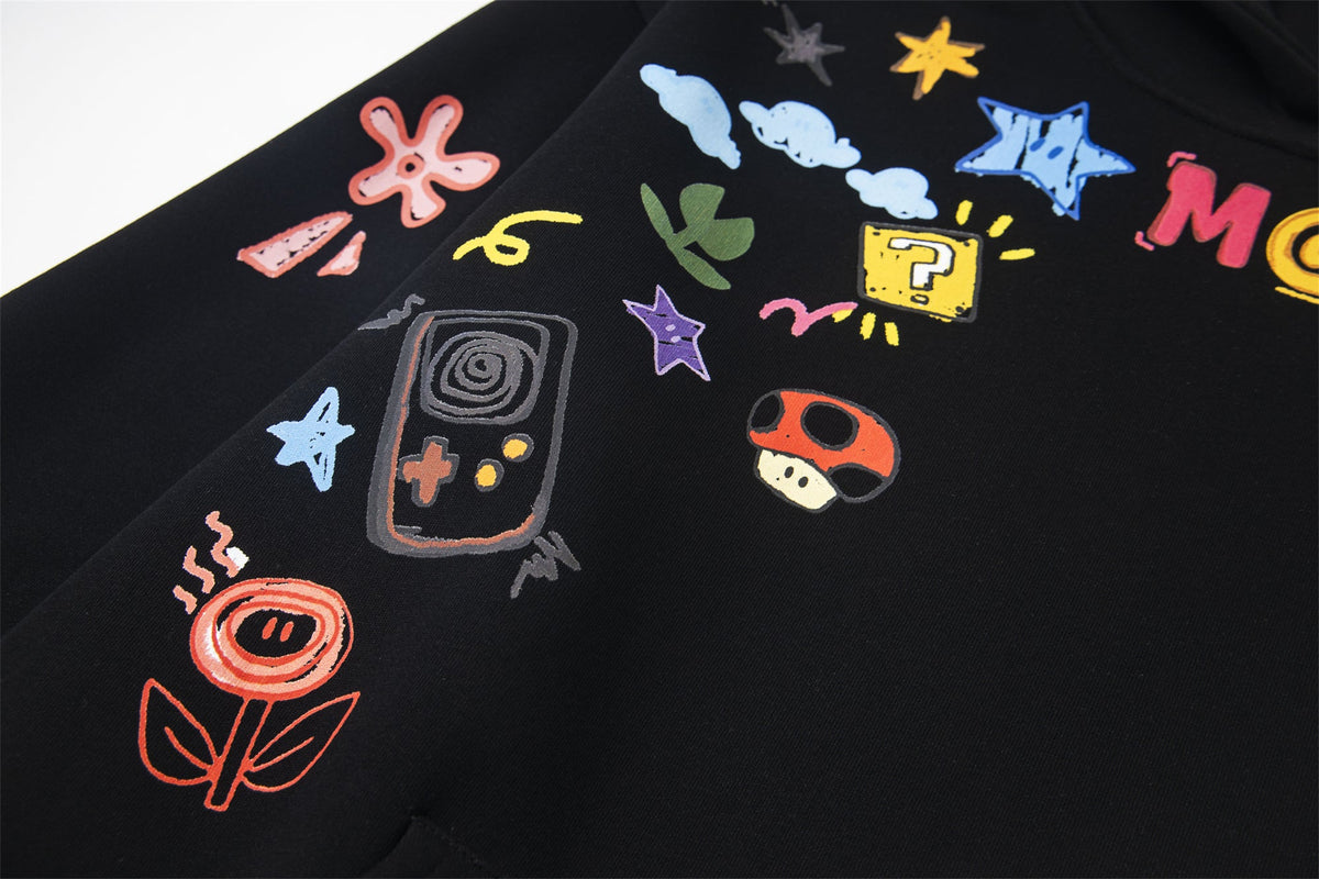 Graffiti Cartoon Print | Pullover Hoodie - OMYGOODS