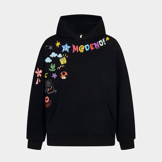 Graffiti Cartoon Print | Pullover Hoodie - OMYGOODS