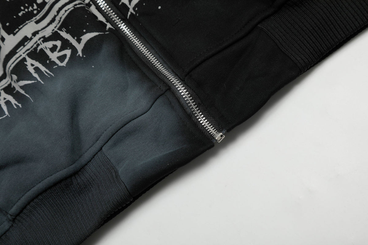 Graffiti Print | Oversized Zip Up Hoodie - OMYGOODS