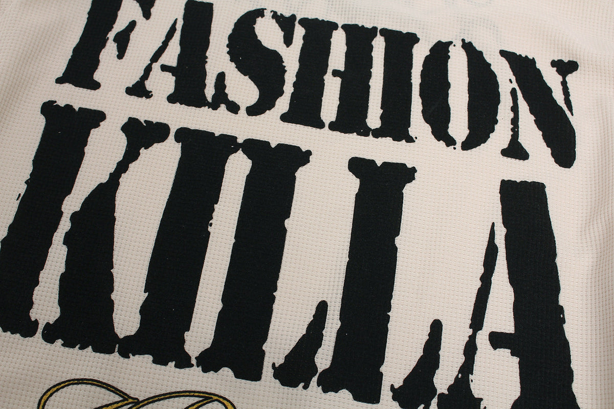 Graphic Letter Sweatshirt | Crew Neck Long Sleeve Pullover - OMYGOODS