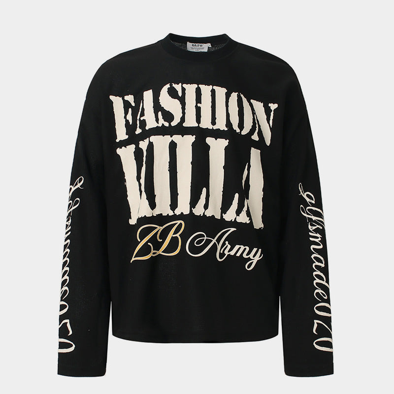 Graphic Letter Sweatshirt | Crew Neck Long Sleeve Pullover - OMYGOODS