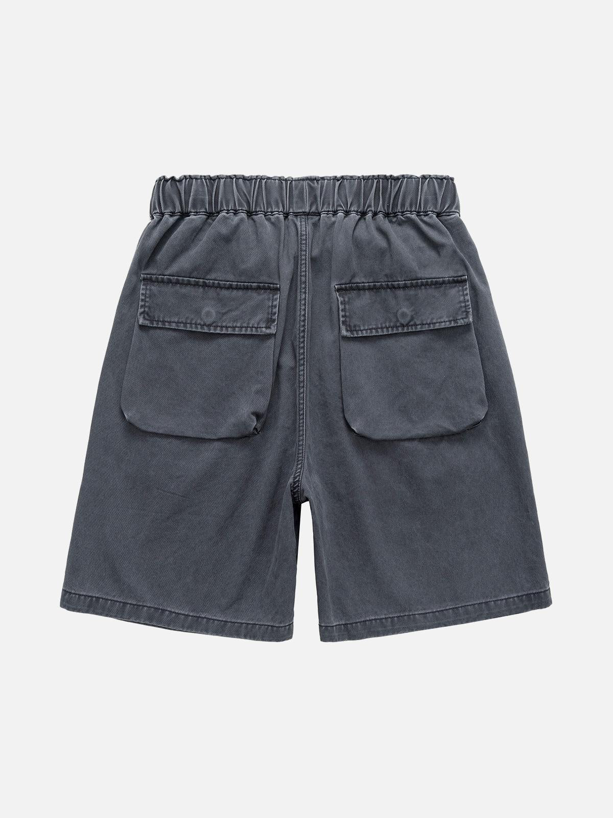 Omygoods Graphic Print Drawstring Shorts