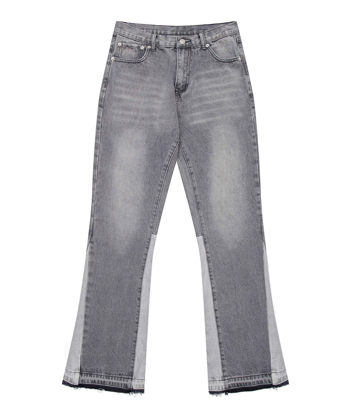 GREY SPLIT FLARE DENIM