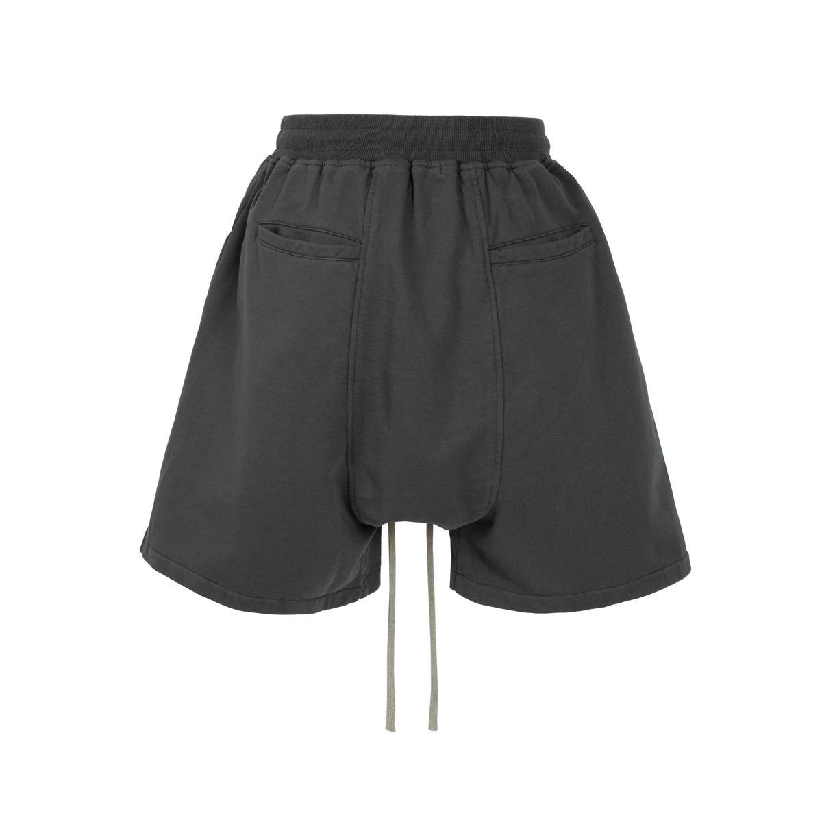 GREY ZIP DRAWSTRING CARGO SHORTS
