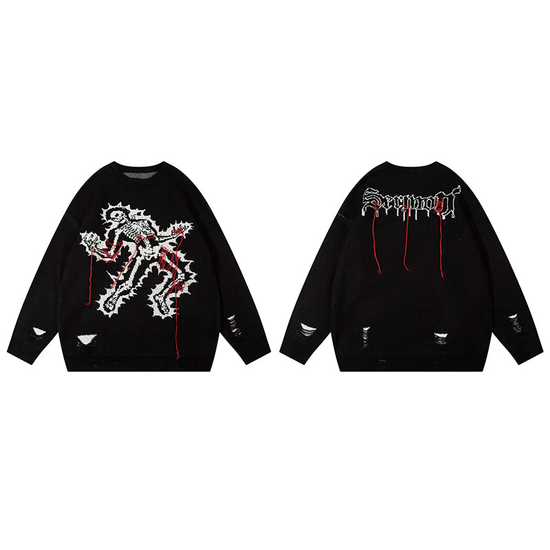 Grim Stitches | High Street Gothic Knit Jumper - OMYGOODS