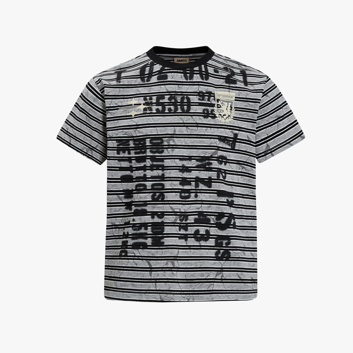 Grunge Striped Distressed Graphic T-Shirt - OMYGOODS