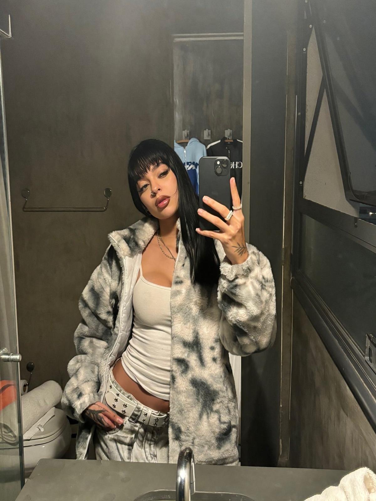 Omygoods Heavy-Duty Faux Lambswool Tie-Dye Urban Jacket