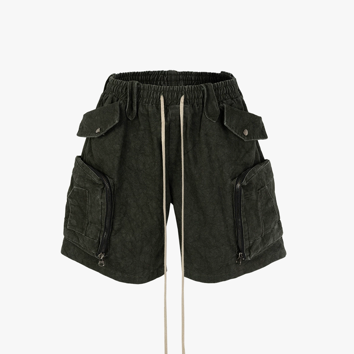 Heavy Tie Dye Multi Pockets Washed Shorts - OMYGOODS