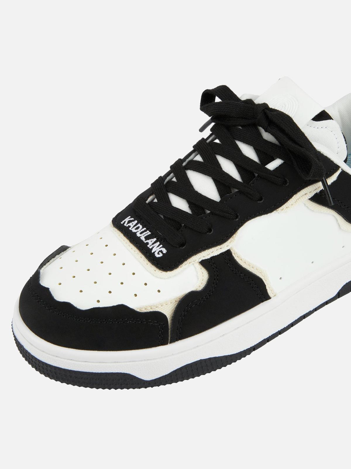 Omygoods High Street Black And White Board Casual Shoes