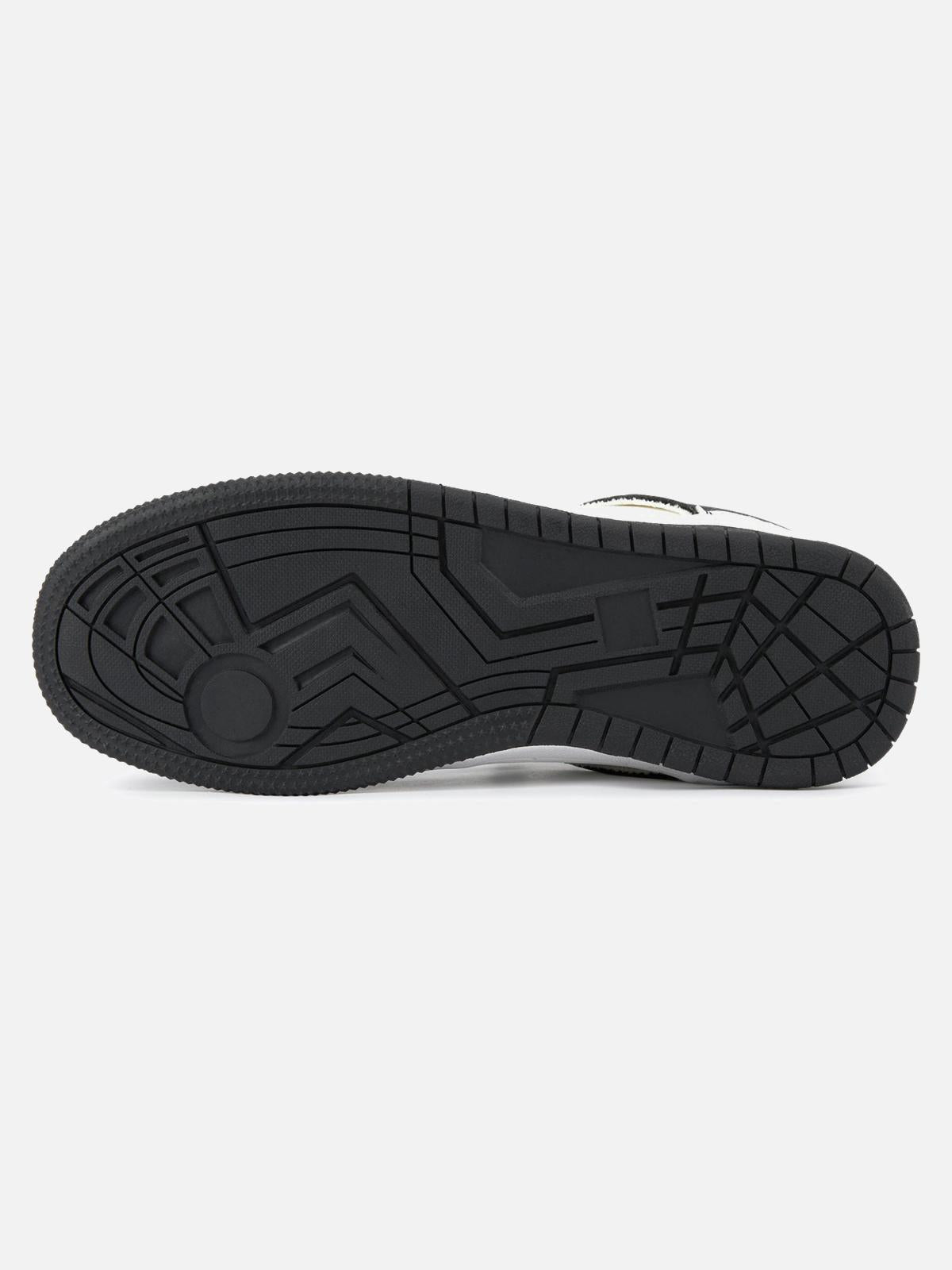 Omygoods High Street Black And White Board Casual Shoes