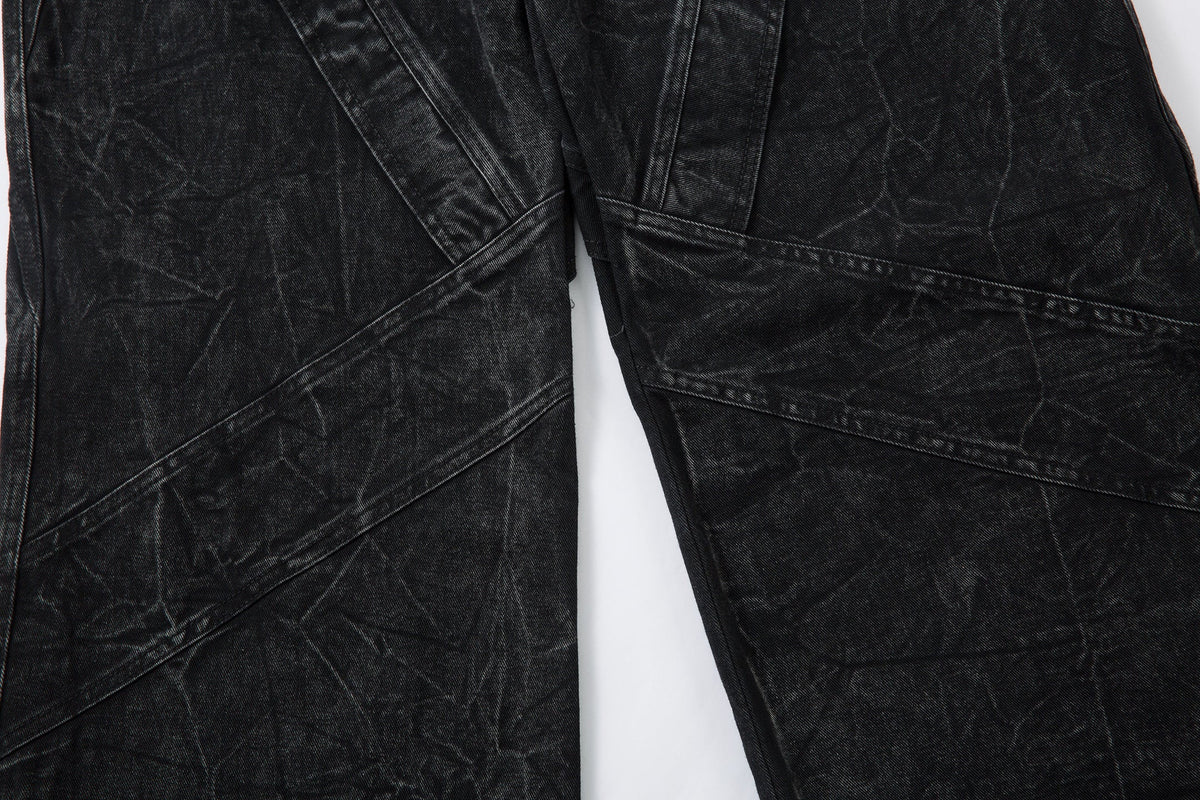 High Street Functional Structured Design Tie-Dye Baggy Jeans - OMYGOODS
