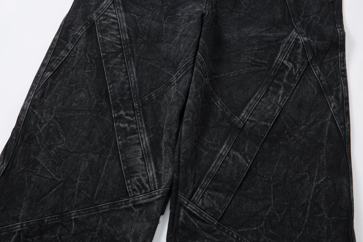 High Street Functional Structured Design Tie-Dye Baggy Jeans - OMYGOODS