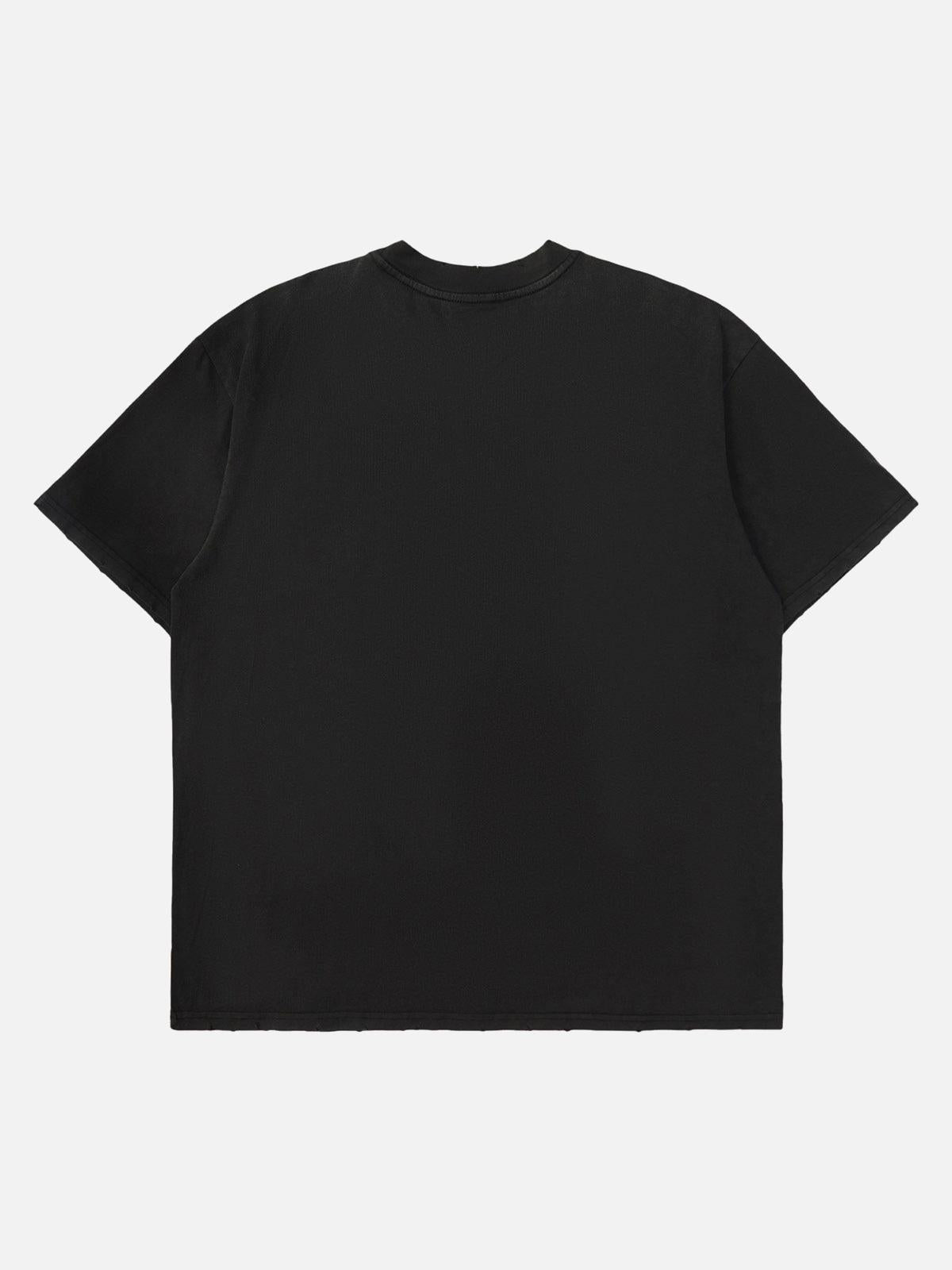 Omygoods High Street Hip Hop Hole Design T-Shirt