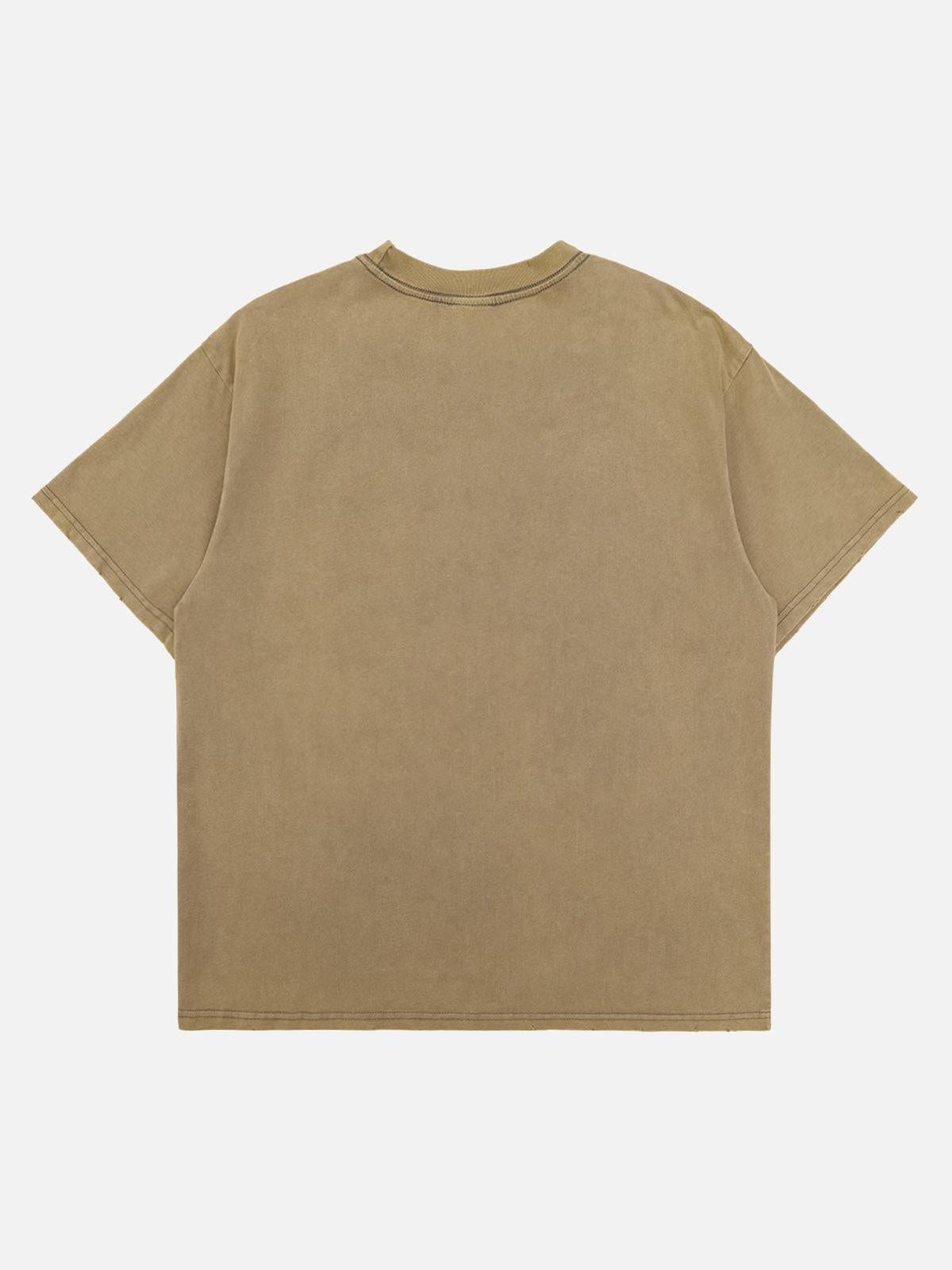 Omygoods High Street Hip Hop Hole Design T-Shirt