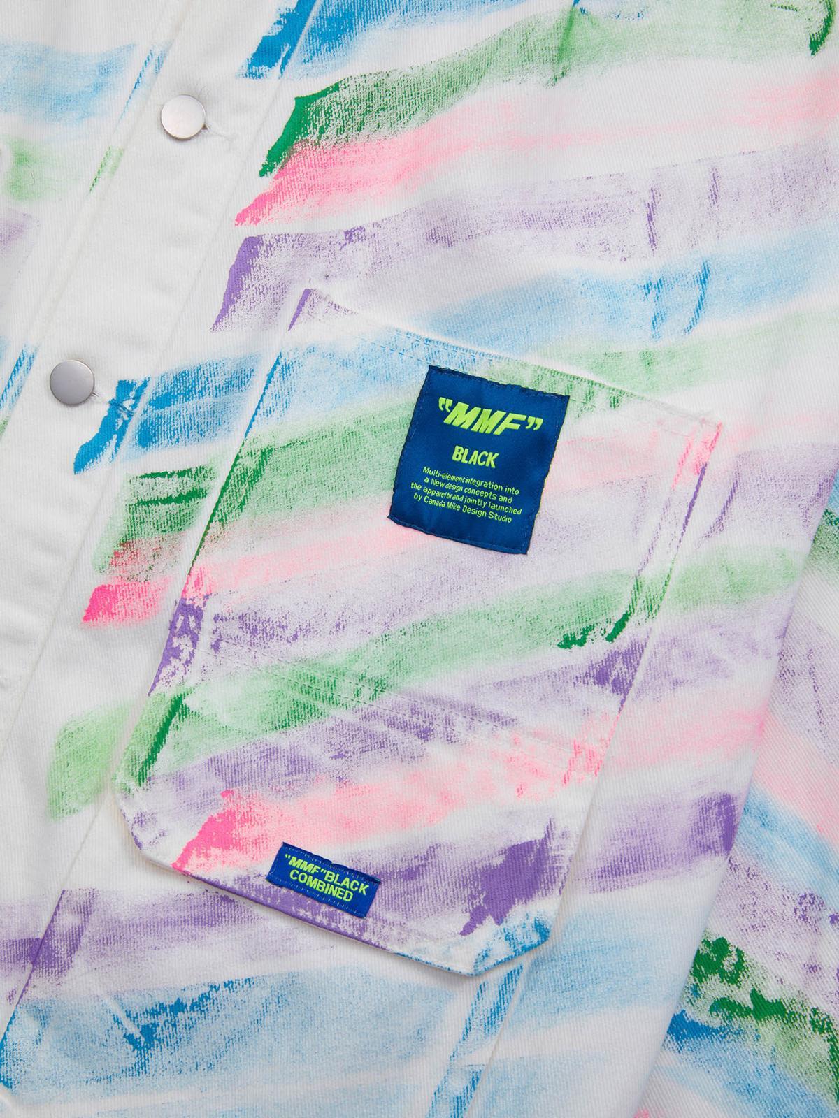 Omygoods Hip-Hop Hand-Painted Graffiti Denim Jacket