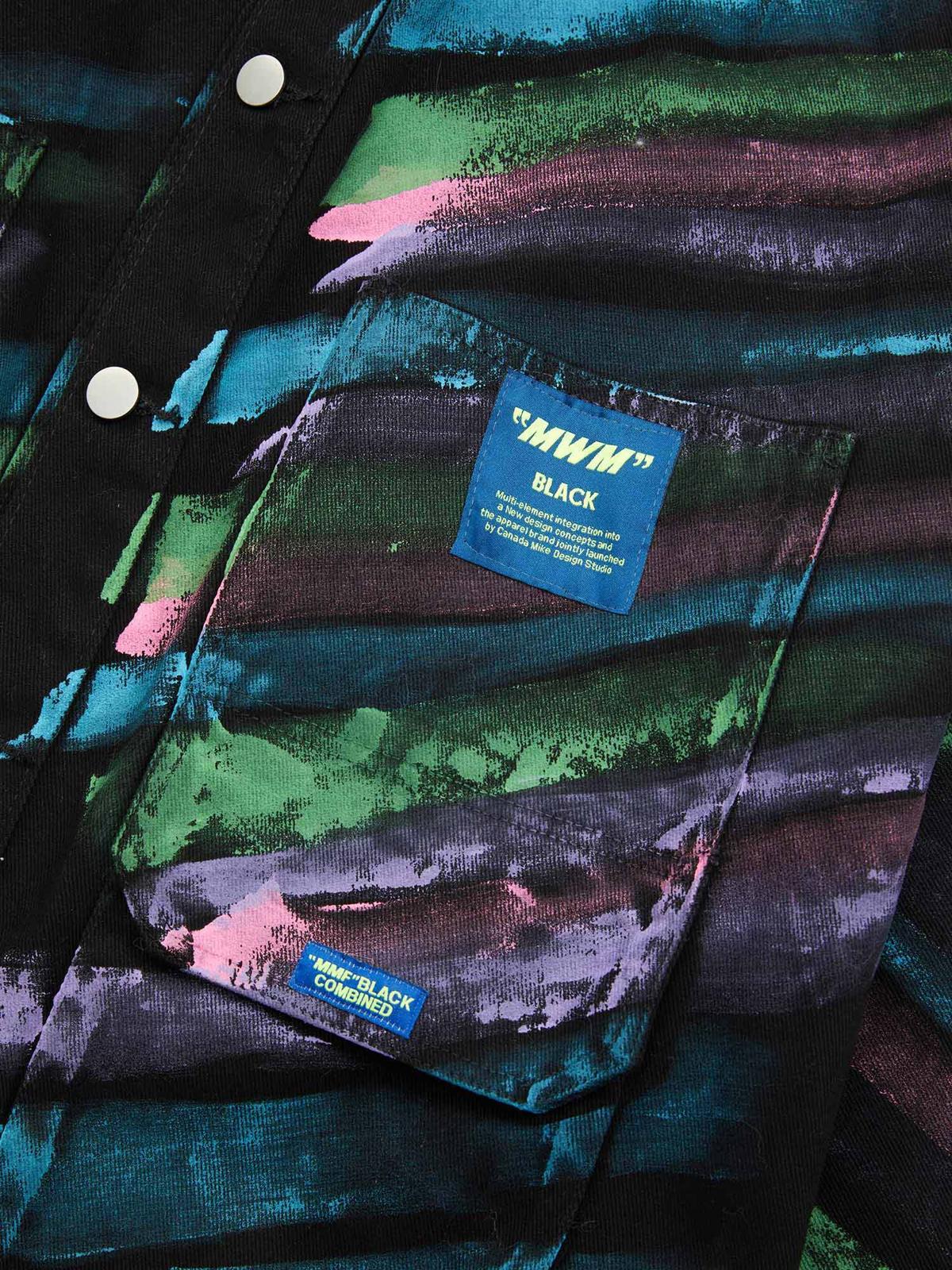 Omygoods Hip-Hop Hand-Painted Graffiti Denim Jacket