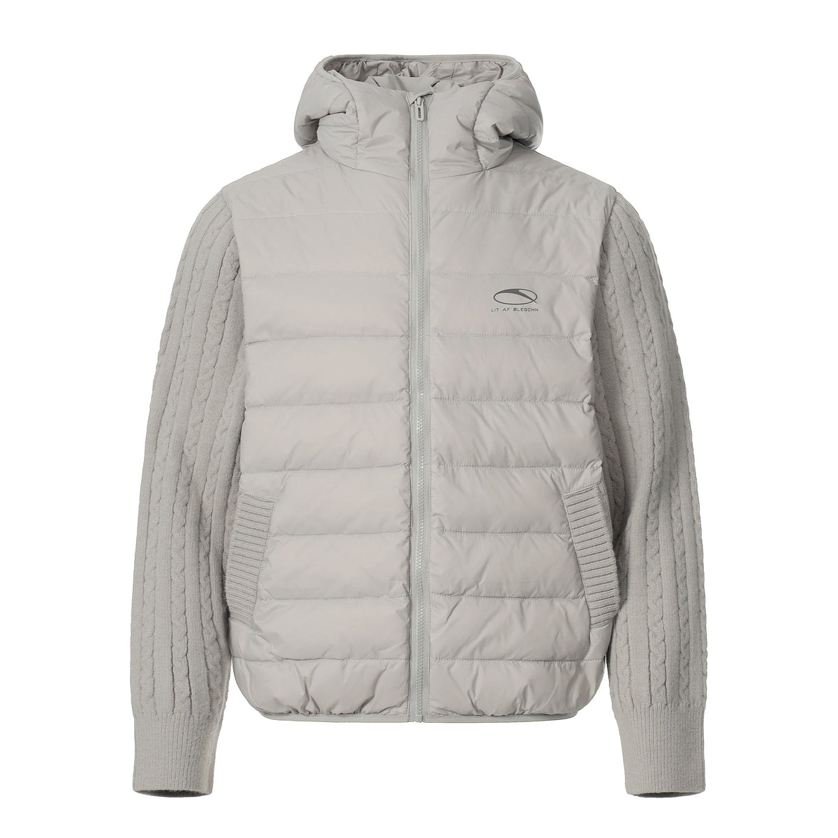Hybrid Knit-Sleeve | Hooded Puffer Jacket - OMYGOODS